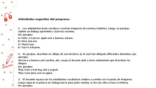 Actividades sugeridas Unidad 4