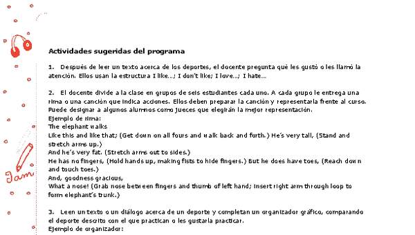 Actividades sugeridas Unidad 3