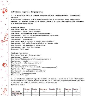 Actividades sugeridas Unidad 3