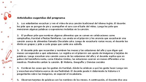 Actividades sugeridas Unidad 4