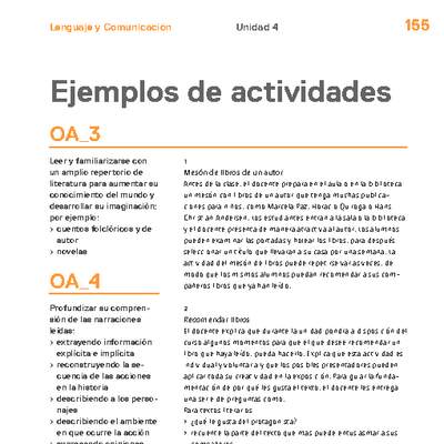 Actividades sugeridas Unidad 4