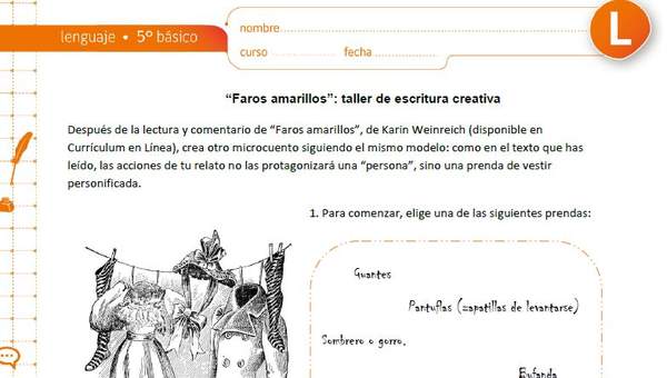 "Faros amarillos": taller de escritura creativa