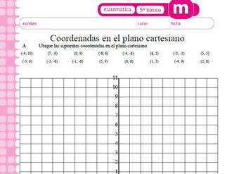 Coordenadas en el plano cartesiano