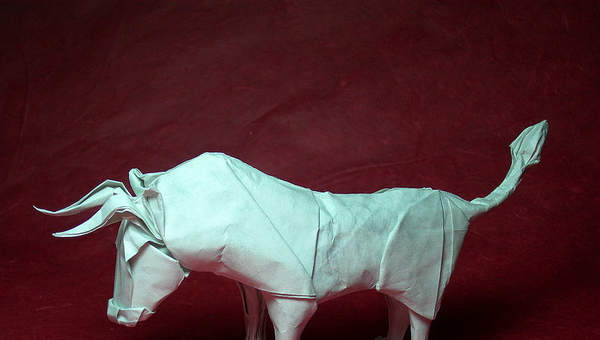 Toro en origami