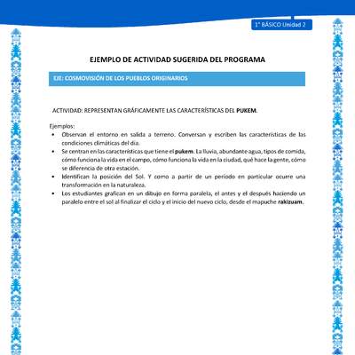 Actividad sugerida: LC01 - Mapuche - U2 - N°8: REPRESENTAN GRÁFICAMENTE LAS CARACTERÍSTICAS DEL PUKEM.