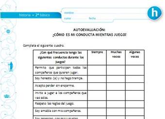 Autoevaluación: ¿Cómo es mi conducta mientras juego?