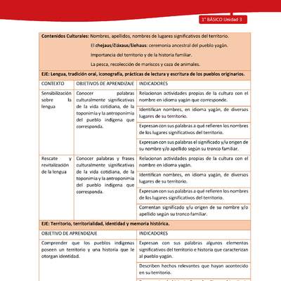 Matriz de contenido LC01 -YAG - Unidad 3