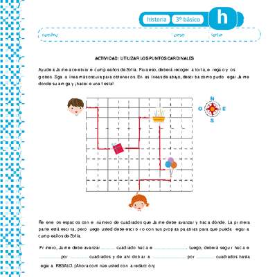 Utilizar los puntos cardinales