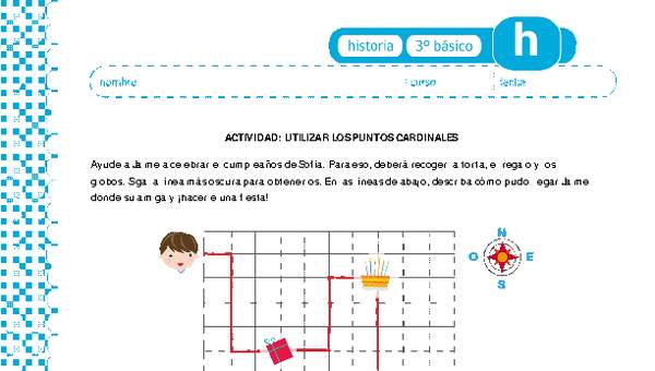 Utilizar los puntos cardinales