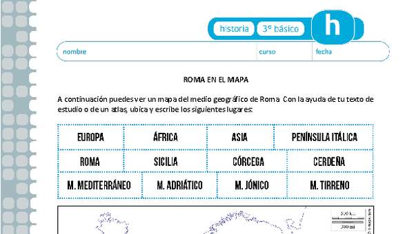 Roma en el mapa