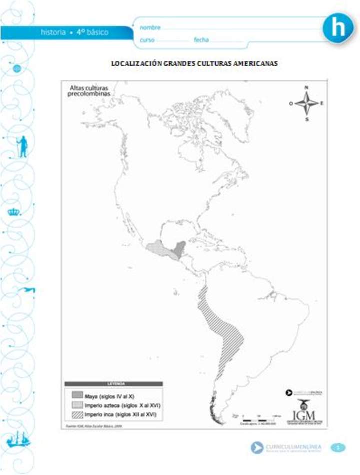 Localización grandes culturas americanas