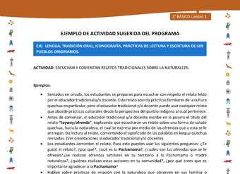 Actividad sugerida Nº 1- LC02 - INTERCULTURALIDAD-U1-LS - ESCUCHAN Y COMENTAN RELATOS TRADICIONALES SOBRE LA NATURALEZA