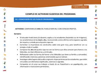 Actividad sugerida Nº 6- LC02 - INTERCULTURALIDAD-U3-ECO - COMPARAN LOS AHU DEL PUEBLO RAPA NUI CON ESPACIOS PROPIOS.