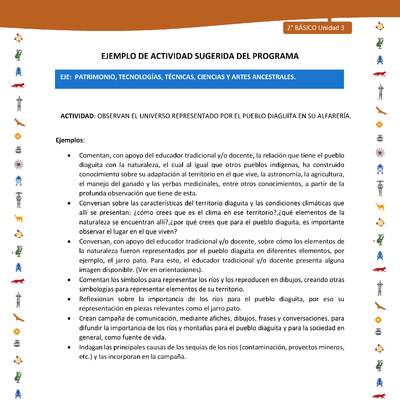 Actividad sugerida Nº 8- LC02 - INTERCULTURALIDAD-U3-EP - OBSERVAN EL UNIVERSO REPRESENTADO POR EL PUEBLO DIAGUITA EN SU ALFARERÍA