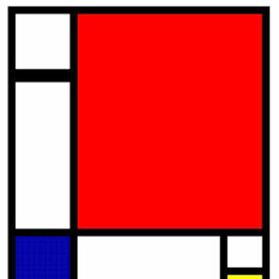 Colores primarios en la obra de Piet Mondrian