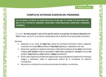 Actividad sugerida LC02 - Rapa Nui - U1 - N°13: Hacen uso de Tic y reconocen características de la división de los dos grandes territorios.