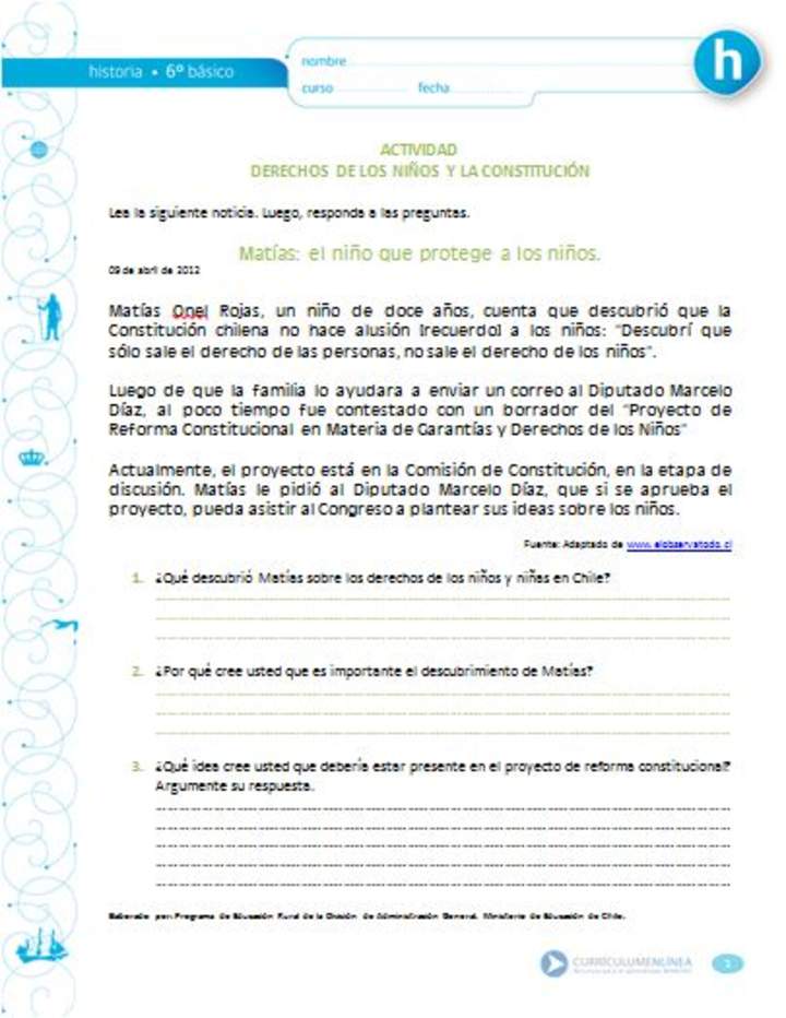 Derechos de los niños y la constitución