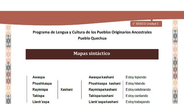 Orientaciones al docente - Mapas sintáctico