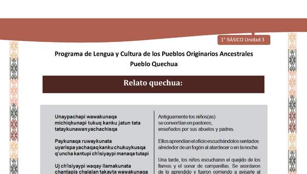 Microsoft Word - QUECHUA-LC01-U03-Orientaciones al docente - Relato quechua