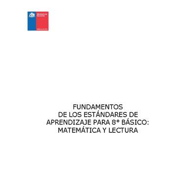 Fundamentos de Estándares de Aprendizaje para 8º básico