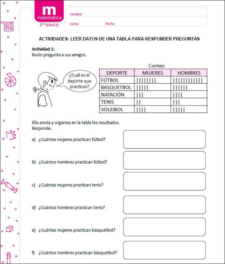 Leer datos de una tabla para responder preguntas