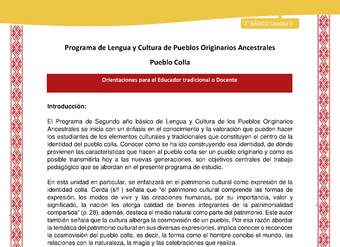 Orientaciones al docente - LC02 - Colla - U1 - Introducción