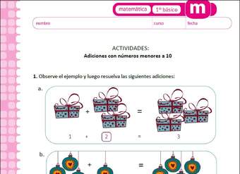 Adiciones con números menores a 10