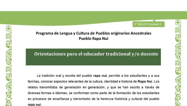 Orientaciones para el educador tradicional y/o docente