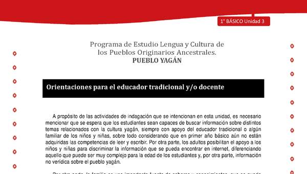 Orientaciones para el educador tradicional y/o docente