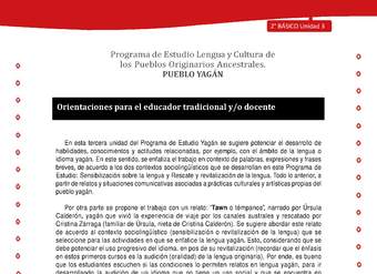 Orientaciones para el educador tradicional y/o docente