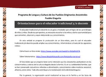 Orientaciones para el educador tradicional y/o docente