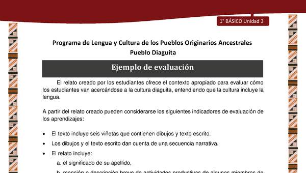 Ejemplo de evaluación