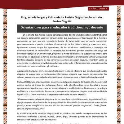 Orientaciones para el educador tradicional y/o docente