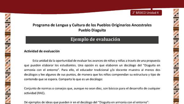 Ejemplo de evaluación