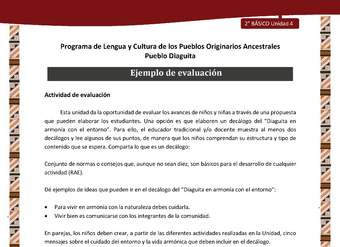 Ejemplo de evaluación