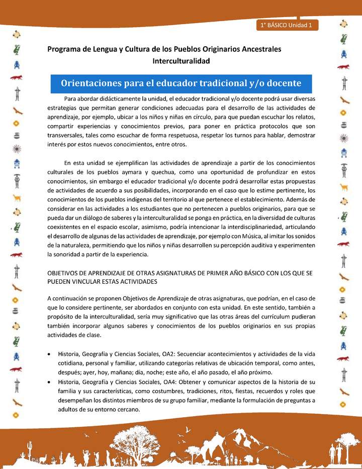 Orientaciones para el educador tradicional y/o docente