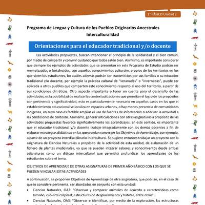 Orientaciones para el educador tradicional y/o docente