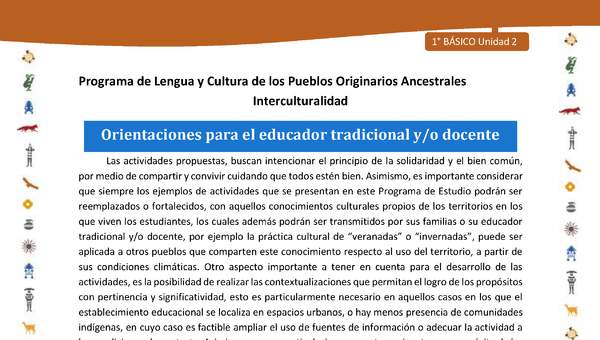 Orientaciones para el educador tradicional y/o docente