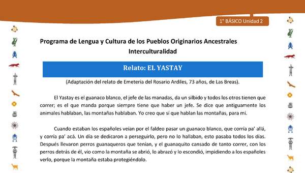 Relato: EL YASTAY