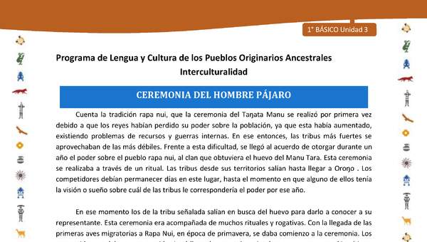 Ceremonia del hombre pájaro