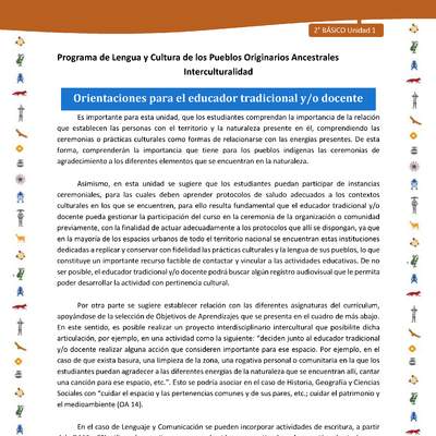 Orientaciones para el educador tradicional y/o docente