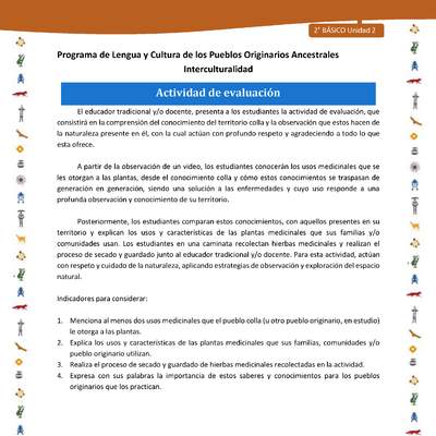 Actividad de evaluación