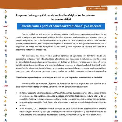 Orientaciones para el educador tradicional y/o docente