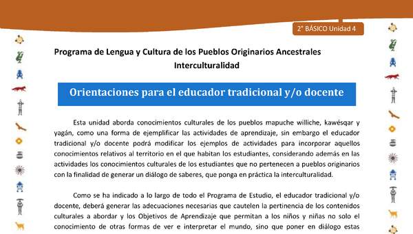 Orientaciones para el educador tradicional y/o docente