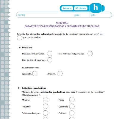 Características demográficas y económicas de tu ciudad