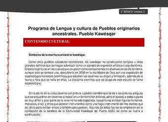 Orientaciones al docente - LC01 - Kawésqar - U2 - Contenido cultural