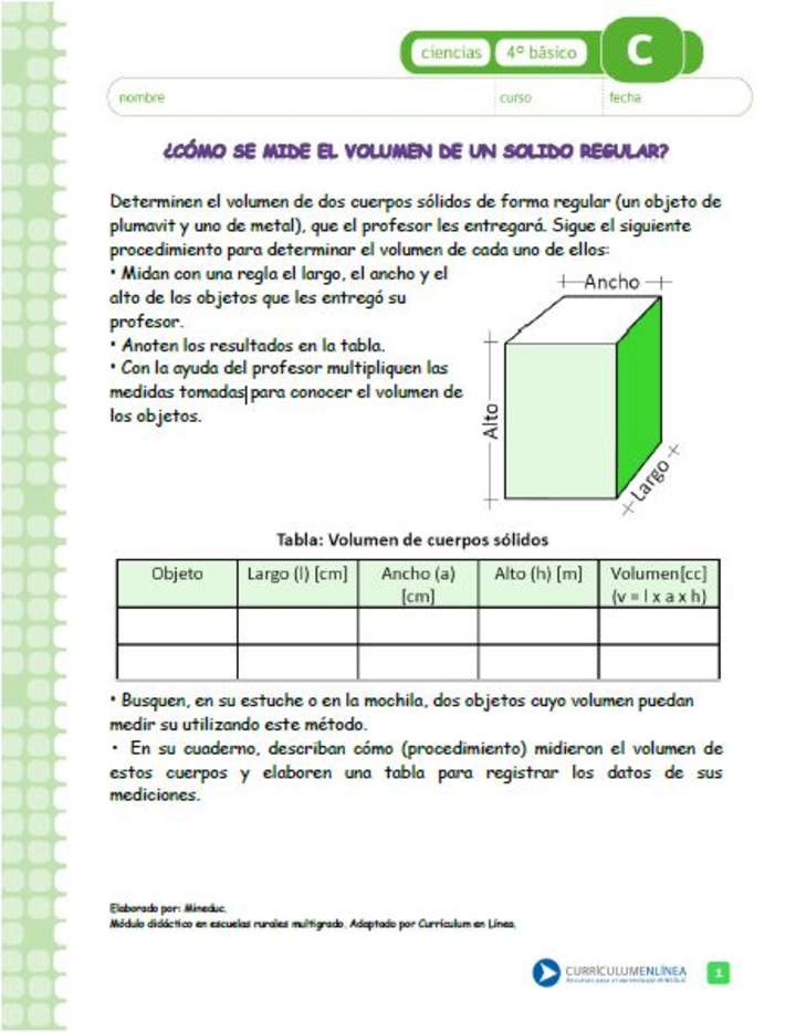 ¿Cómo se mide el volumen de un sólido regular?