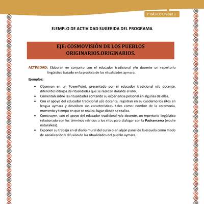 14-Actividad Sugerida LC03-U03-OA10-Elaboran en conjunto con el educador tradicional y/o docente un repertorio lingüístico basado en la práctica de las ritualidades aymara.