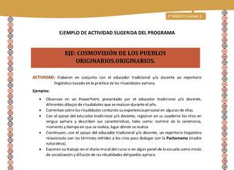 14-Actividad Sugerida LC03-U03-OA10-Elaboran en conjunto con el educador tradicional y/o docente un repertorio lingüístico basado en la práctica de las ritualidades aymara.