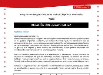 Relación con la naturaleza